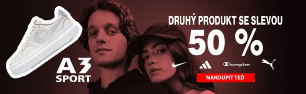 A3 sport katalog v Brno | DRUHÝ PRODUKT SE SLEVOU 50% | 2026-04-14T00:00:00.000Z - 2026-05-03T00:00:00.000Z