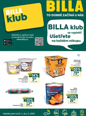 Billa katalog v Jičín | Leták BILLA klub | 2025-04-22T00:00:00.000Z - 2025-05-04T00:00:00.000Z