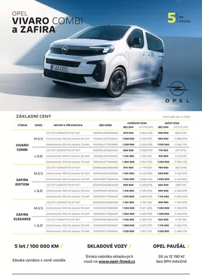 Opel katalog | OPEL VIVARO COMBI a ZAFIRA | 2025-04-29T00:00:00.000Z - 2025-10-31T00:00:00.000Z
