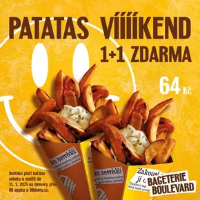 Bageterie Boulevard katalog v Židlochovice | Patatas Vííííkend 1+1 zdarma | 2025-05-05T00:00:00.000Z - 2025-05-31T00:00:00.000Z