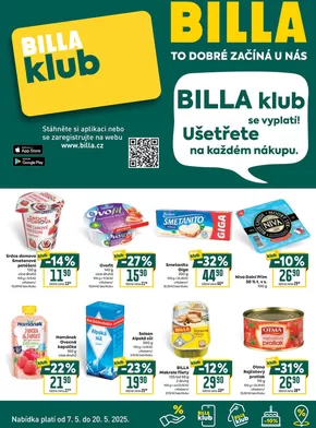 Billa katalog v Praha | Leták BILLA klub | 2025-05-07T00:00:00.000Z - 2025-05-20T00:00:00.000Z