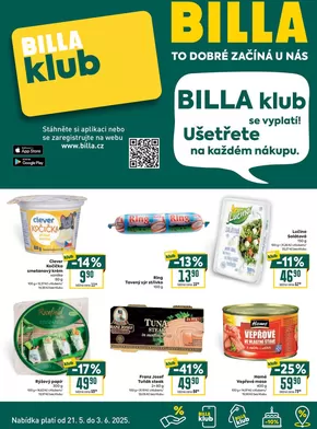 Billa katalog v Hodonín | Leták BILLA klub | 2025-05-21T00:00:00.000Z - 2025-06-03T00:00:00.000Z