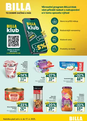 Billa katalog v Mladá Boleslav | Leták BILLA klub | 2025-06-04T00:00:00.000Z - 2025-06-17T00:00:00.000Z