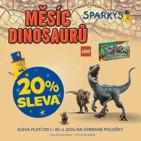 Sparkys katalog v Prostějov | Měsíc dinosaurů je tu a s ním i jurská sleva 20% na vybranou položku! | 2024-04-05 - 2024-04-30