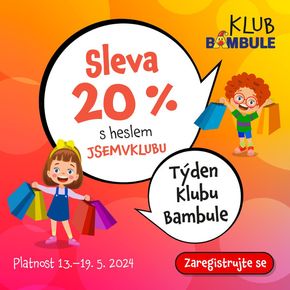 Bambule katalog v Praha | Přijďte si pro SLEVU 20 % do prodejen Bambule. | 2024-05-13 - 2024-05-19
